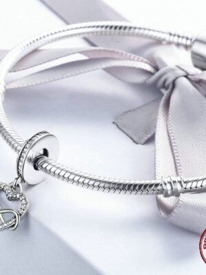 Pendentif charm en argent coeur et infini mêlés