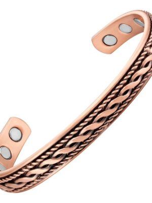 Bracelet en cuivre orné d'une fresque en relief