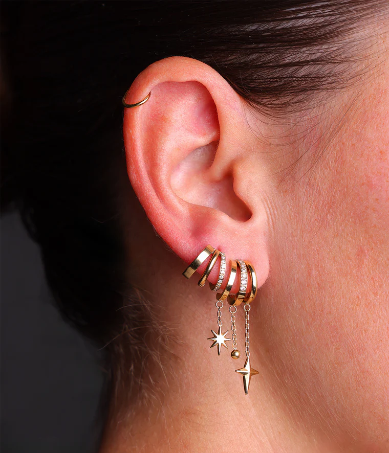 boucles d'oreilles en acier inoxydable Zag