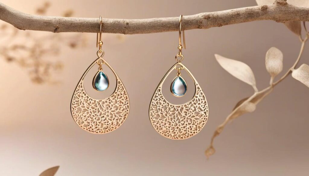 boucles d'oreilles pendantes en acier inoxydable